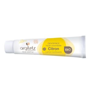 Argiletz - Dentifrice huile essentiel de citron bio - 75 ml