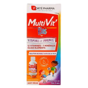Forté Pharma - MultiVit'Kids Vitamines et Immunité solution buvable - 150 ml