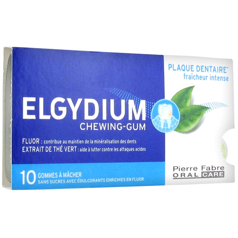 Elgydium ChewingGum plaque dentaire 10 Gommes à mâcher