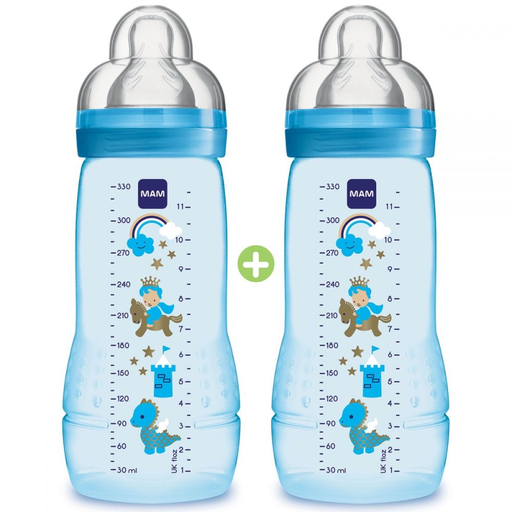 Mam biberon Easy active 2ème age débit X 330 ml