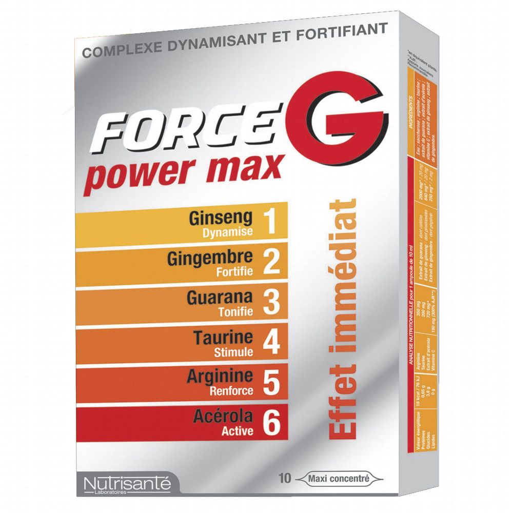 Force G Energie immédiate 10 ampoules