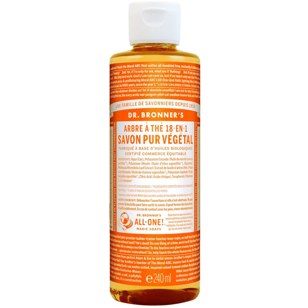 Dr. Bronner's Savon liquide pure végétal 18en1 Arbre à thé