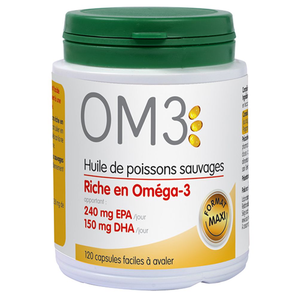 OM3 Huile de poissons sauvages 120 capsules