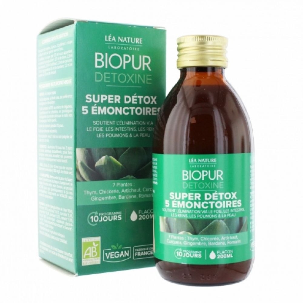 Biopur Detoxine - Super détox 5 émonctoires - 200 ml Biopur Detoxine - Super détox 5 émonctoires - 200 ml