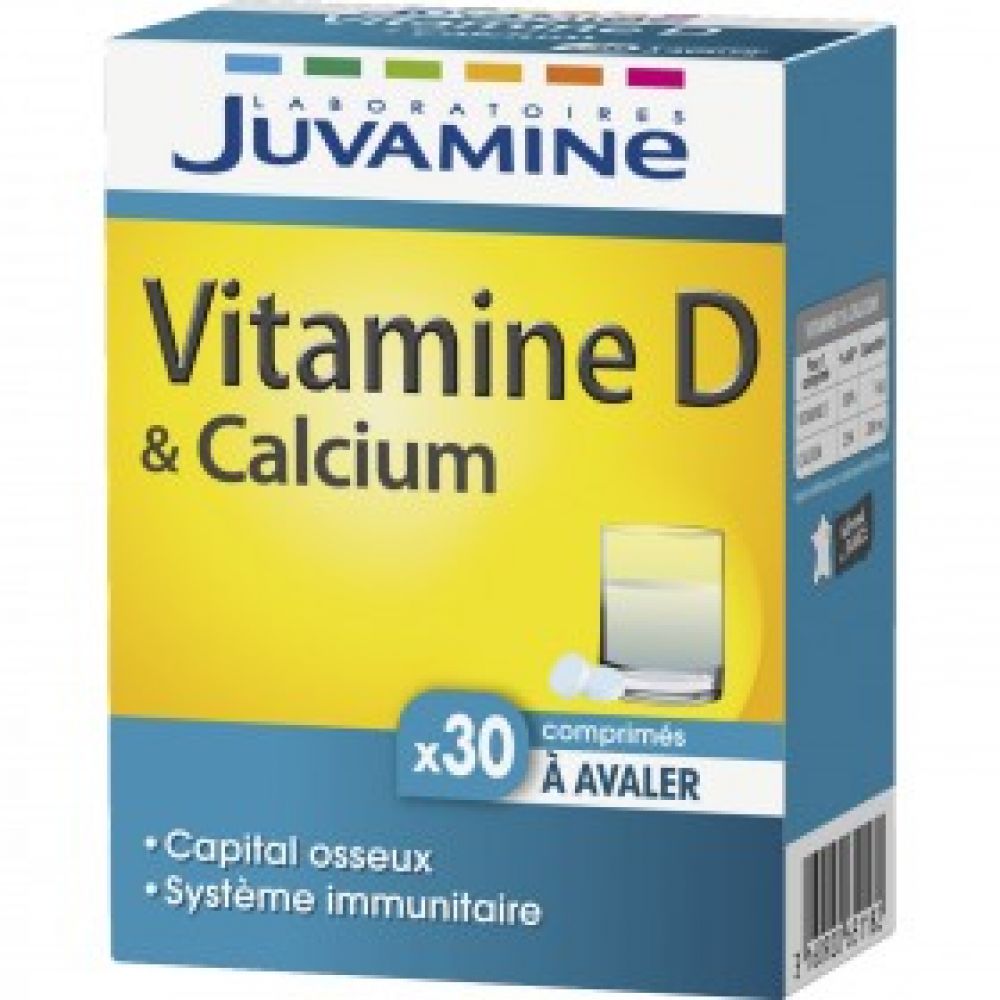 Juvamine Vitamine D & Calcium 30 comprimés