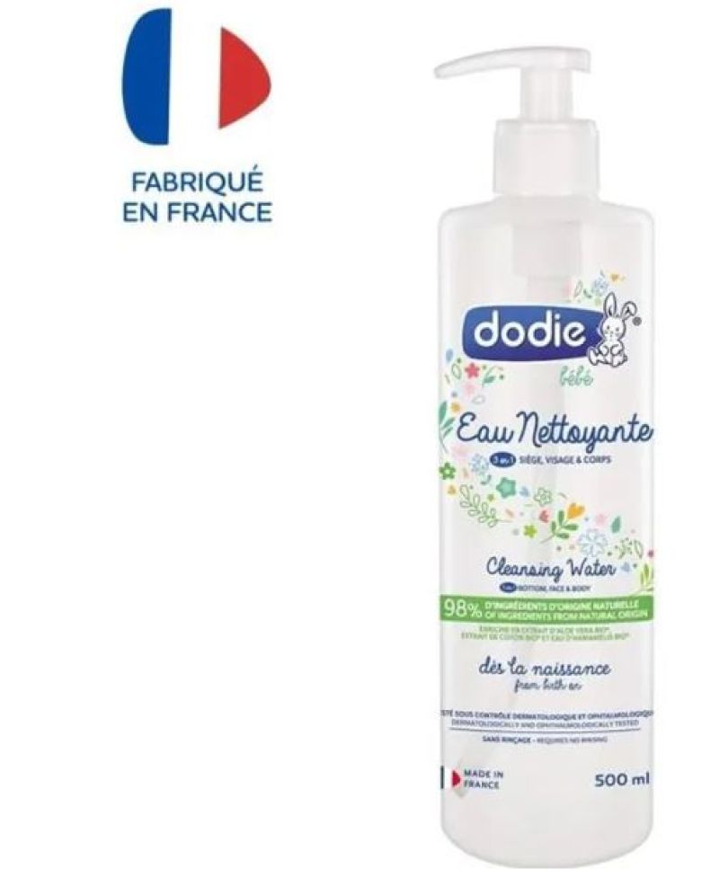 9€90 le lot de 2 eaux nettoyantes Dodie.