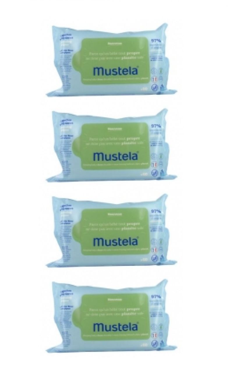 9.90€ le lot de 4 paquets lingettes Mustela