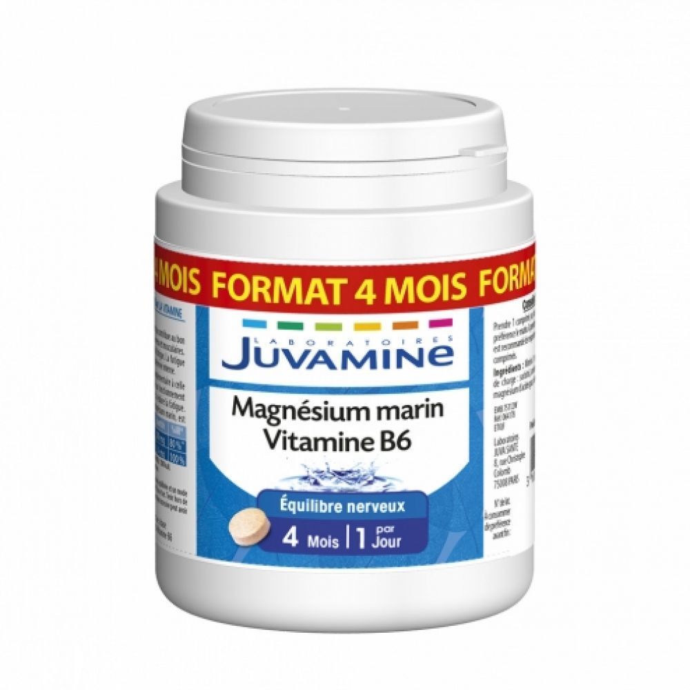 Magnésium Marin + B6 JUVAMINE - 30 Comprimés - Date De Péremption 04/2027 - NEUF