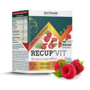 Eric Favre - Recup'vit Boisson post effort Framboise - 15 sachets