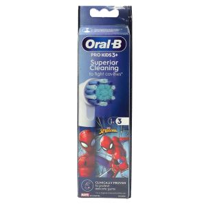 Oral B - Pro Kids Disney Brossettes Spiderman 3 têtes de rechange