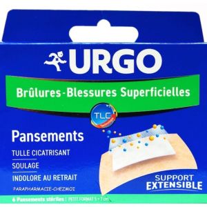 Urgo - Brûlures et blessures superficielles - 6 pansements