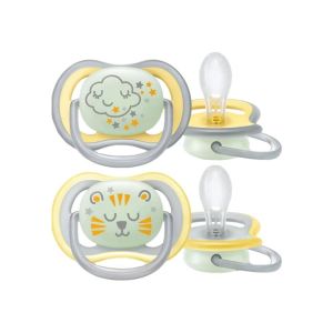 Avent - Ultra Air Nighttime 2 Sucettes Orthodontiques 18+ Mois