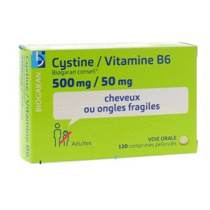 Cystine/vitamines B6 500mg/50mg - 120 comprimés