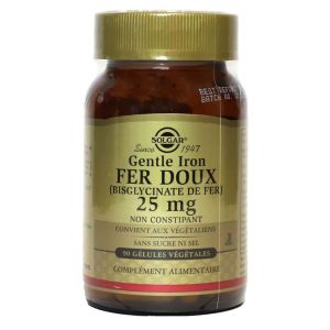 Solgar - Gentle Iron Fer Doux 25mg - 90 gélules végétales