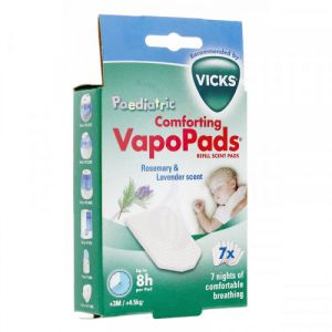 Vicks - VapoPads Pédiatric - Recharges Romarin & Lavande pour Diffuseur - 7 Tablettes