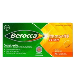 Berocca - Immunité Flash - 30 comprimés effervescents