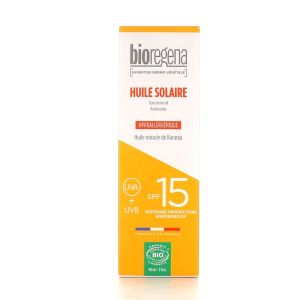 Bioregena - Huile solaire miracle de karanja SPF15 - 90ml