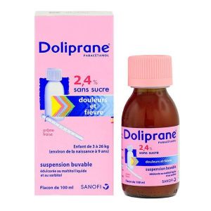 Doliprane suspension sans sucre 100ml