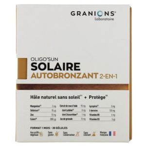 Granions - Oligo sun solaire autobronzant 2 en 1 - 60 gélules