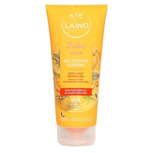 Laino - Instant Sucré gel douche surgras à l'Aloe Vera Bio senteur Abricot - 200ml