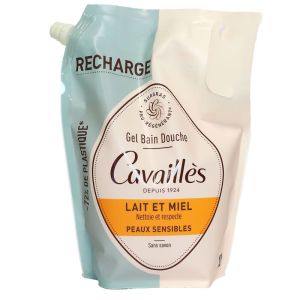 Rogé cavaillès - Recharge Gel bain douche peau sensible lait miel - 1L
