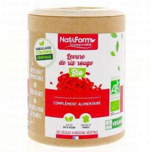 Nat & Form - Levure de riz rouge Bio - 120 gélules