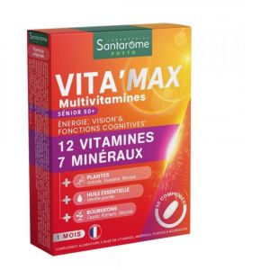 santarome - Vita'MAX multivitamines sénior 50+ 30 compromés