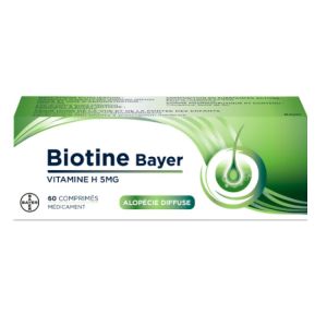 Bayer - Biotine Vitamine H 5mg - 60 comprimés