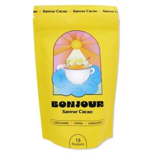 Bonjourdrink - Super Café aux champignons adaptogènes saveur Cacao - 15 portions 90g