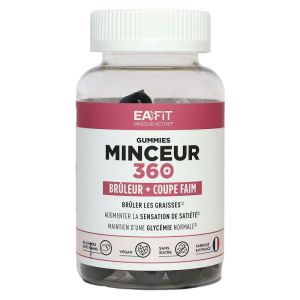 Eafit - Minceur 360 bruleur + coupe faim - 60 gummies goût pomme