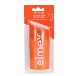 ELMEX Set dentaire de voyage 1 brosse à dents + 2 tubes de dentifrice