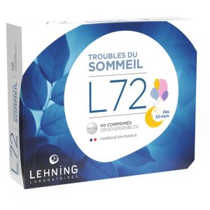 Lehning-  Trouble du sommeil L72 - 40 comprimés