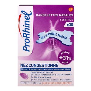 ProRhinel - Nez Congestionné - 30 Bandelettes Nasales