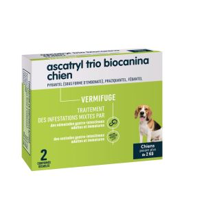 BIOCANINA -  Ascatryl Trio Vermifuge Chien - 2 comprimés