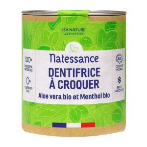Natessance - Dentifrice à croquer aloe vera bio & menthol - 80 comprimés