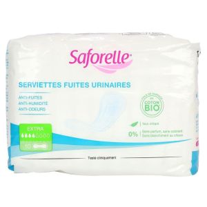 Saforelle - Serviettes Fuites Urinaires  Extra - X10