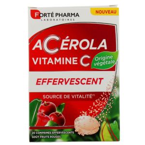 Forté Pharma - Acérola Vitamine C effervescent - 20 comprimés
