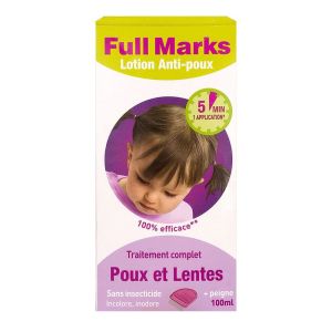 Full Marks - Lotion anti-poux et lentes + peigne - 100ml