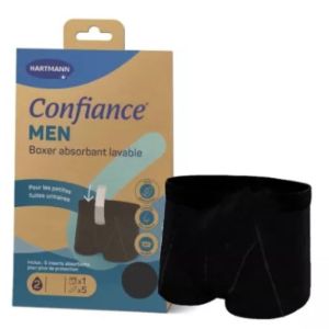 Hartmann - Confiance Men Boxer absorbant lavable  TailleM - 1 boxer + 5 inserts absorbants