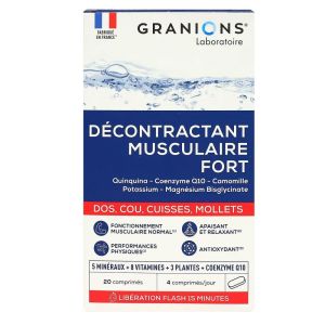 Granions - Décontractant musculaire fort - 20 comprimés