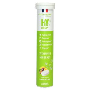 Granions - HY DROP Arômes naturels Mangue Passion - 20 comprimés effervescents