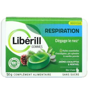 Liberill - Gommes respiration eucalyptus et menthol - 50g