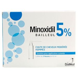 Minoxidil Bailleul 5% - 3 flacons de 60 ml