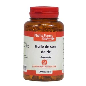 Nat & Form Original - Huile de son de riz - 200 capsules