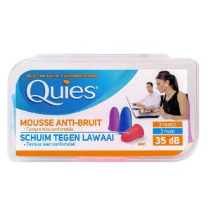 Quies - Protection auditive mousse disco - 3 paires