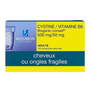 Cystine/vitamines B6 500mg/50mg - 120 comprimés