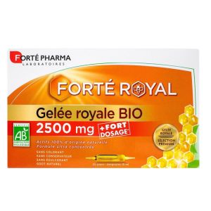 Forté Pharma - Forté royale gelée royale bio 2500 mg - 20 ampoules de 15 ml