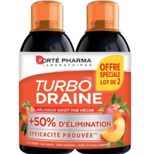 Forté pharma - Turbodraine thé pêche - lot de 2