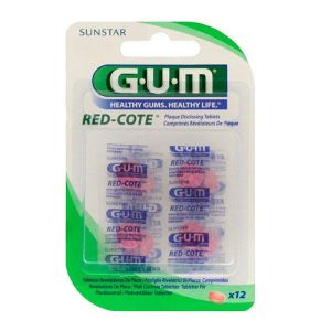 GUM - Révélateurs de plaque RED-COTE - 12 comprimés
