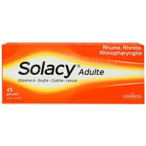 Solacy adultes - Médicament rhume et toux - 45 gélules